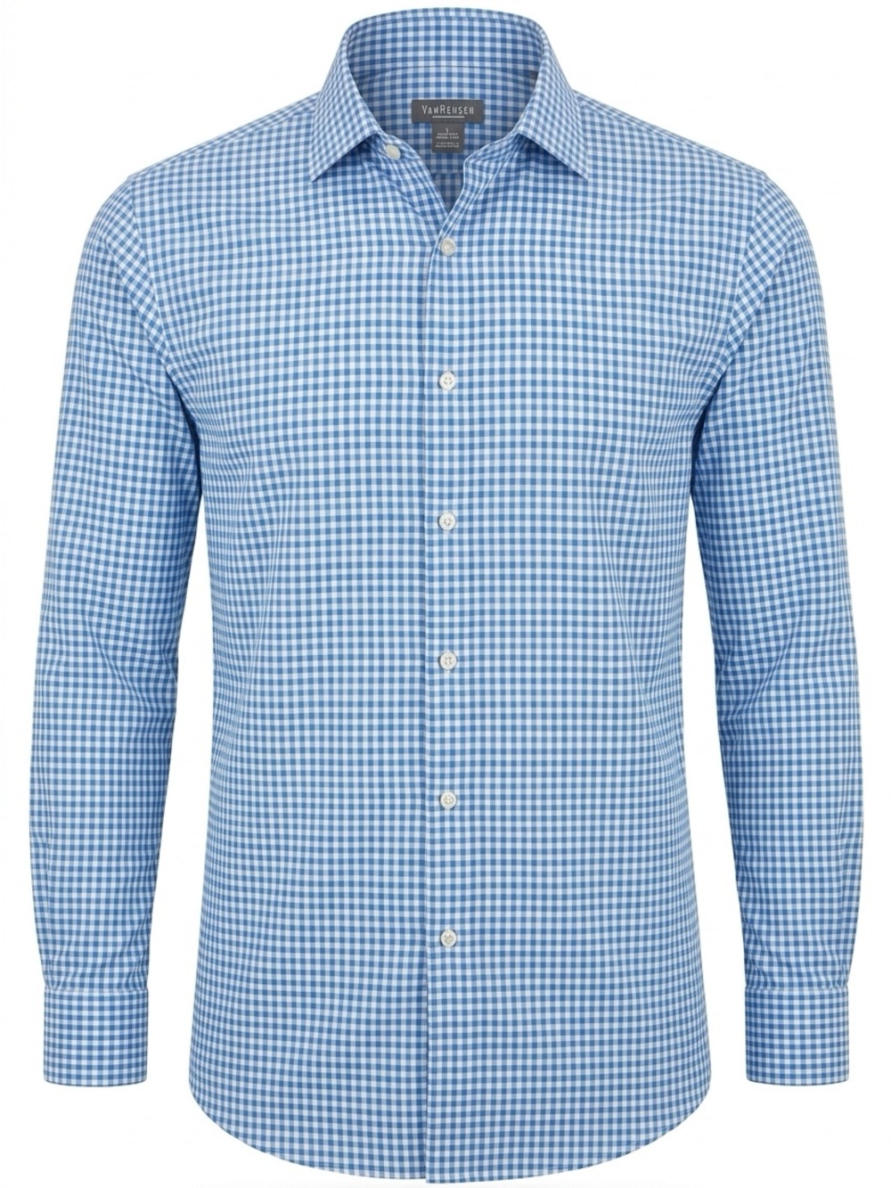 Van Heusen Light Blue Gingham Dress Shirt